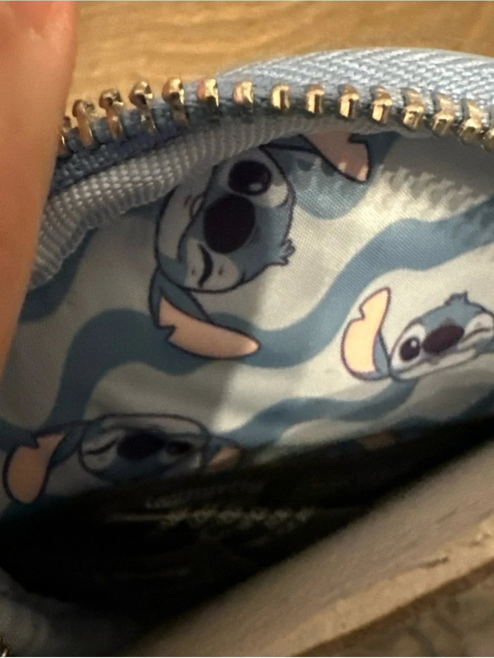 NWT Disney Loungefly Lilo‎ Stitch Figural Stitch Corduroy Coin Purse Wristlet